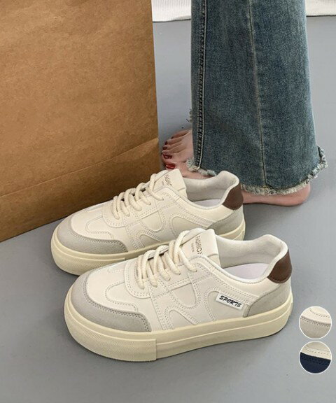 厚底スニーカー レースアップローカット靴【大きいサイズ レディース ハイカット 歩きやすい 疲れない スニーカー キッズ パンプス 靴 shoes sneakers】(4)