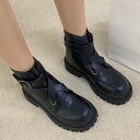 厚底 ショートブーツ レディース 美脚【大きいサイズ レディース 雪道 サイドゴア ヒール ロング 美脚 エンジニアブーツ ブーティ 夏秋 boots】