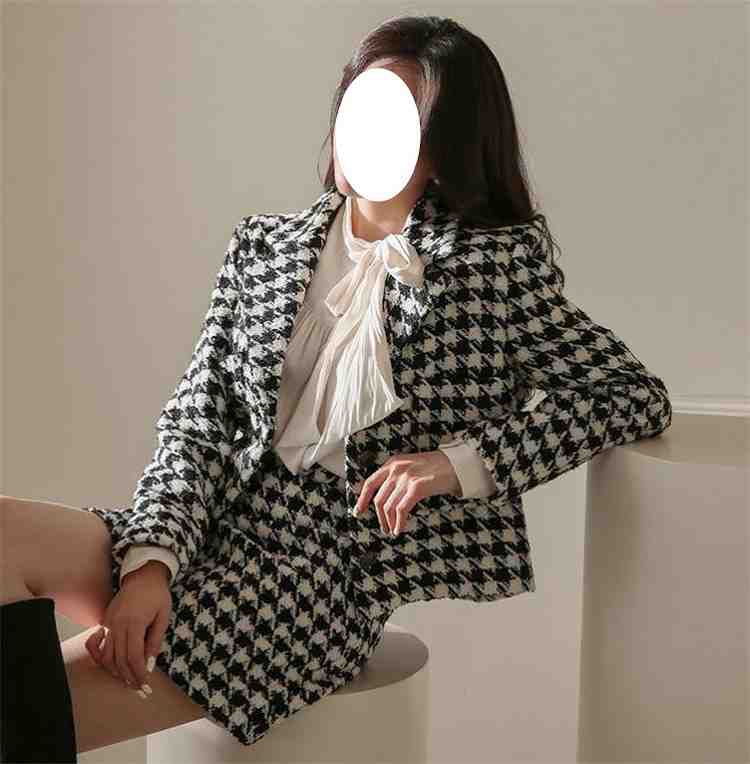 【送料無料】ギャザリング 新品 2点セット ミニスカート コート 千鳥柄 エレガント【大きいサイズ レディース 秋冬 フレア スウェット パンツ レギンス スカ...