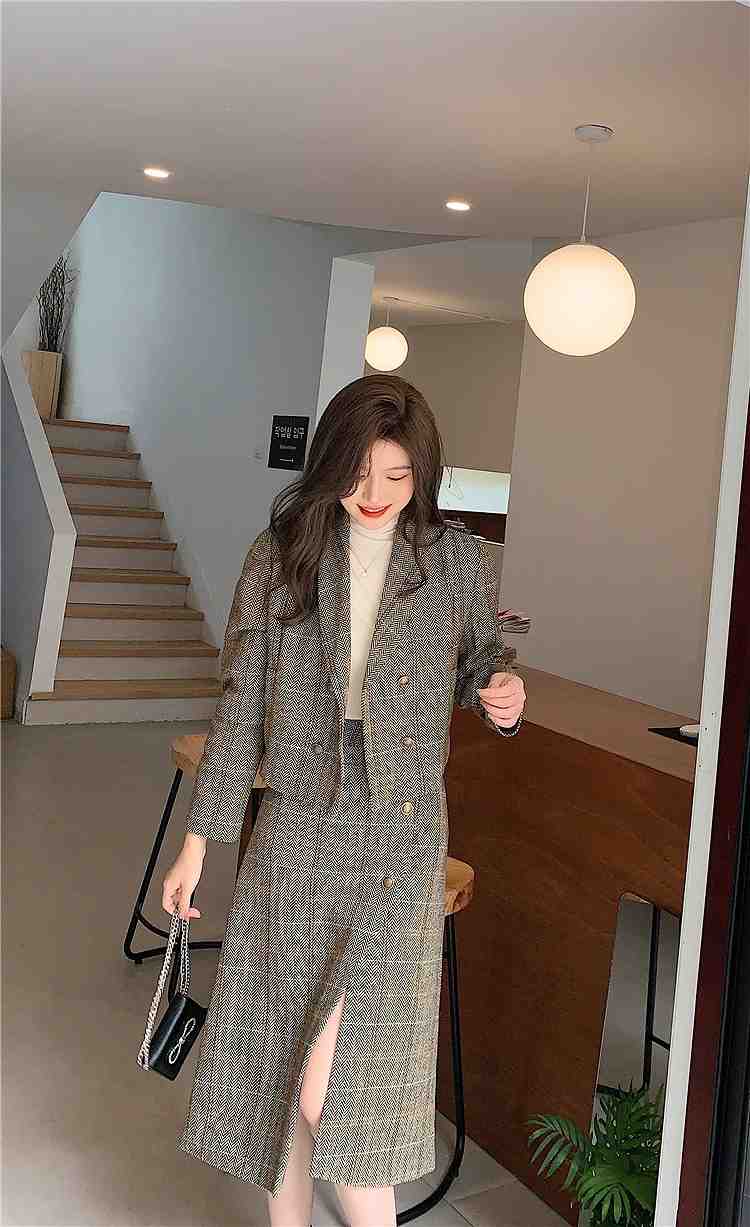 【送料無料】ハイエンド セット スプリット コート ロングスカート【大きいサイズ レディース 秋冬 フレア スウェット パンツ レギンス スカーチョ スキニー ...