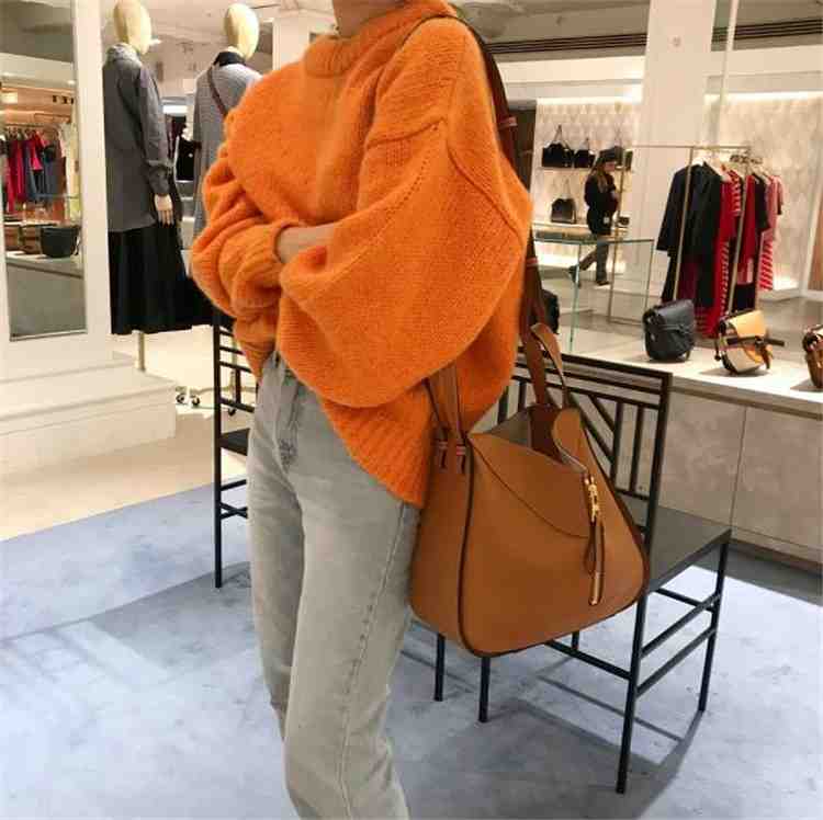 マカロン クリーム ゆったり シンプル セーター 厚手 ニットセーター【大きいサイズ レディース 平干し ニット ニットセーター vネック ドルマン カーディガン knit sweater】