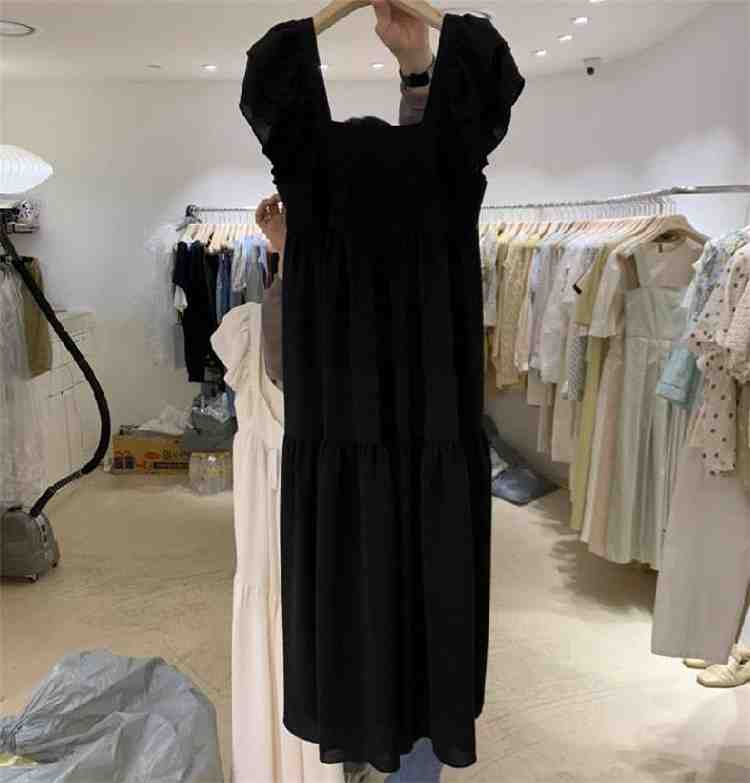 無地sweet系ロングスカート半袖...