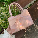 ハンドバッグ リボン かわいい レディースバッグ 手持ちかばん【レディース メンズ 大きめ ハンガー 小物 雑貨 バッグインバッグ プレゼント ノー ブランド】