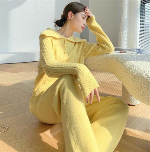 セーター ワイドパンツ 2点セット 暖かい 厚手【大きいサイズ レディース 平干し ニット ニットセーター vネック ドルマン カーディガン knit sweater】 セーター ワイドパンツ 2点セット 暖かい 厚手【大きいサイズ レディース 平干し ニット ニットセーター vネック ドルマン カーディガン knit sweater】
