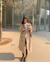 トレンチコート ダスターコート ロングコート 長袖 シンプル オフィスカジュアル きれいめ レディース【大きいサイズ レディース ロング ジャケット アウター 上着 ハンガー ロング丈 春夏 coat】(4)
