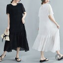 ワンピース ブラック/ホワイト【大きいサイズ レディース 春夏 結婚式 きれいめ タイト フォーマル 大人 上品 チュニック one-piece】(4)