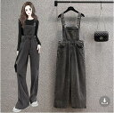 【大きいサイズS-5XL】サロペット【大きいサイズ レディース ニット 上下セット set スウェット スエット sweat ルームウェア ジャージ 春夏 se...