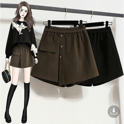 【大きいサイズS-4XL】ショートパンツ ブラック/ブラウン2色展開 【大きいサイズ レディース 春夏 デニム ハイウエスト ハーフパンツ パンツ ショーパン スキニー ダメージ 短パン short pants】