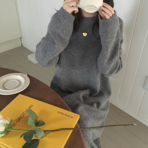 ロング 履き心地いい ニットワンピース【大きいサイズ レディース 春夏 結婚式 きれいめ タイト フォーマル 大人 上品 チュニック one-piece】