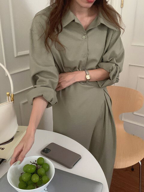 ランタンスリーブ チュニック ロングワンピース ストレッチ【大きいサイズ レディース 夏秋 結婚式 きれいめ タイト フォーマル 大人 上品 チュニック one-piece】