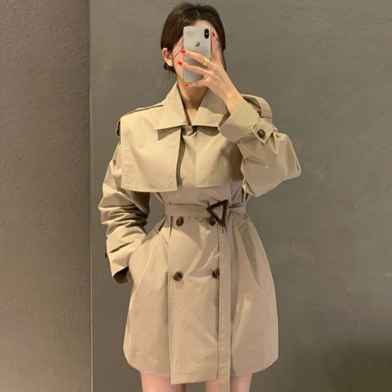 トレンチコート ドレス 折り襟【大きいサイズ レディース ロング ジャケット アウター 上着 ハンガー ロング丈 春夏 coat】
