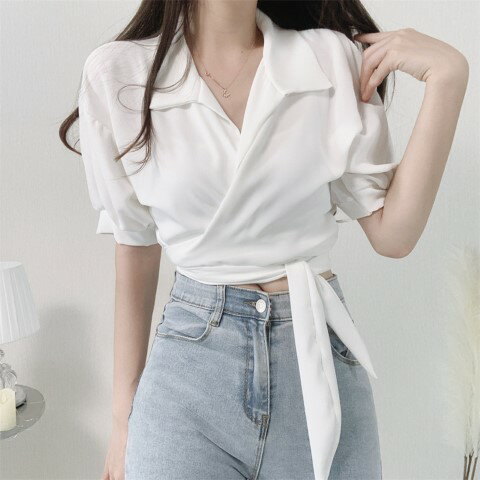 リボン レーシング Vネックシャツ ブラウス【大きいサイズ レディース 秋冬 チュニック フォーマル オ..