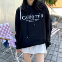 レトロ ゆったり 長袖 プリント アルファベット プルオーバー 切り替え パーカー【大きいサイズ レディース パーカー 無地 夏秋 チュニック 薄手 スウェット シャツ ブラウス pullover parker】
