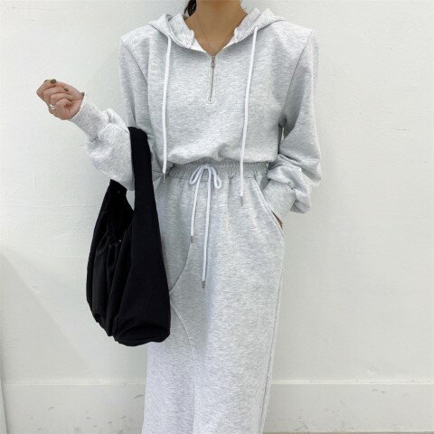 カジュアル 韓国ファッション ゆったり 運動風 パーカーワンピース【大きいサイズ レディース 春夏 結婚式 きれいめ タイト フォーマル 大人 上品 チュニック one-piece】