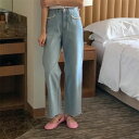 レトロ 合わせやすい 着?せ ハイウエスト ロングパンツ デニムパンツ【大きいサイズ レディース 夏秋 下着 ボトムス ストレート スキニー ショーツ pants】