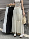 セミロングスカート ゆったり 韓国系 エレガント系【大きいサイズ レディース ロング 春夏 フレア スウェット パンツ レギンス スカーチョ スキニー レギンス skirt】(4)