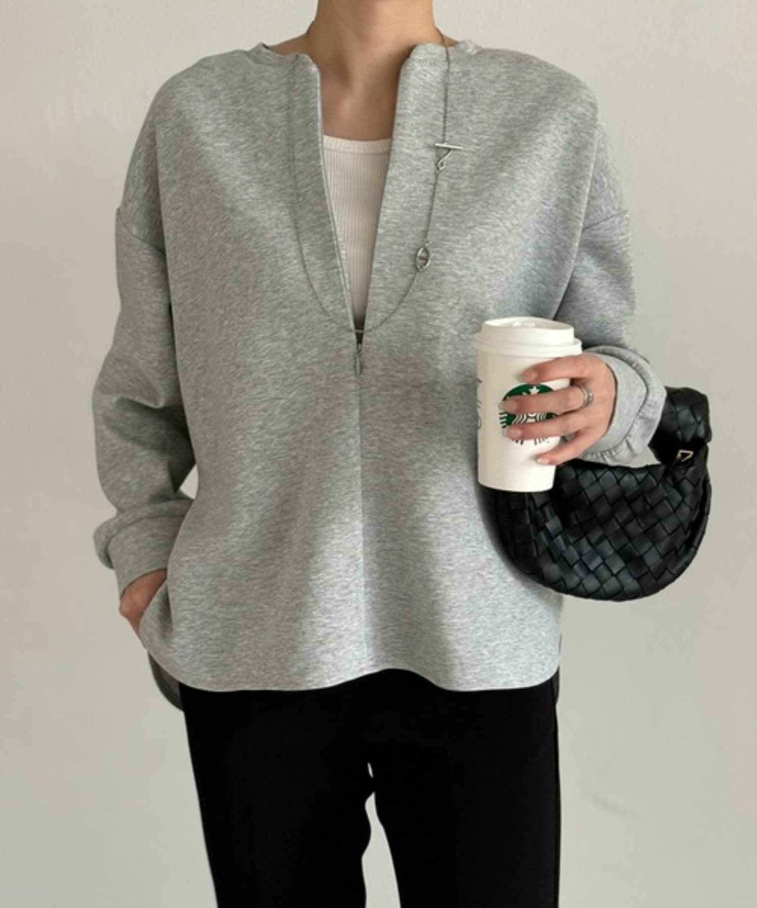 韓国風 気質 おしゃれ chic 韓国ファッション トップス トレーナー【大きいサイズ レディース 秋冬 き..