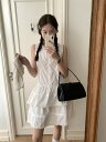 韓国ファッション ワンピース【大きいサイズ レディース 春夏 結婚式 きれいめ タイト フォーマル 大人 上品 チュニック one-piece】(4)
