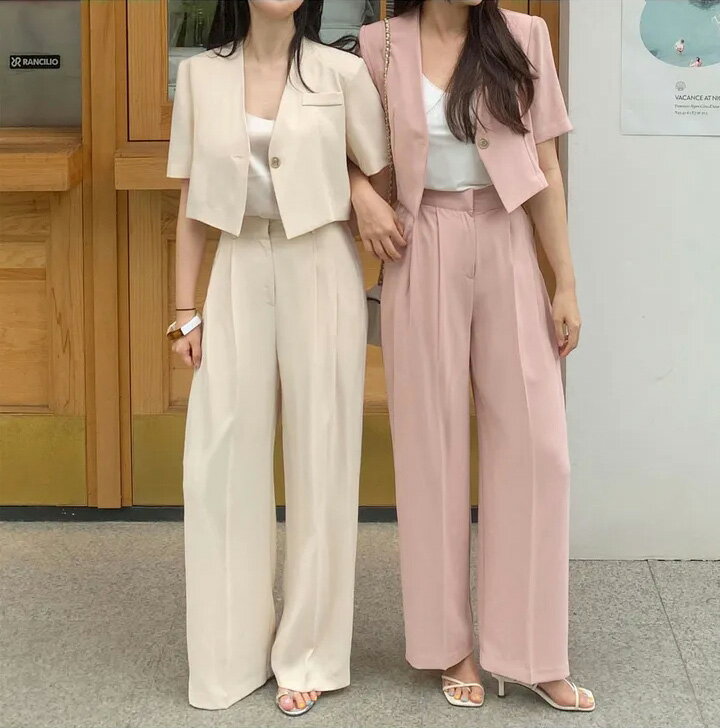 韓国ファッション コート+パンツ デザイン感【大きいサイズ レディース ロング ジャケット アウター 上着 ハンガー ロング丈 秋冬 coat】