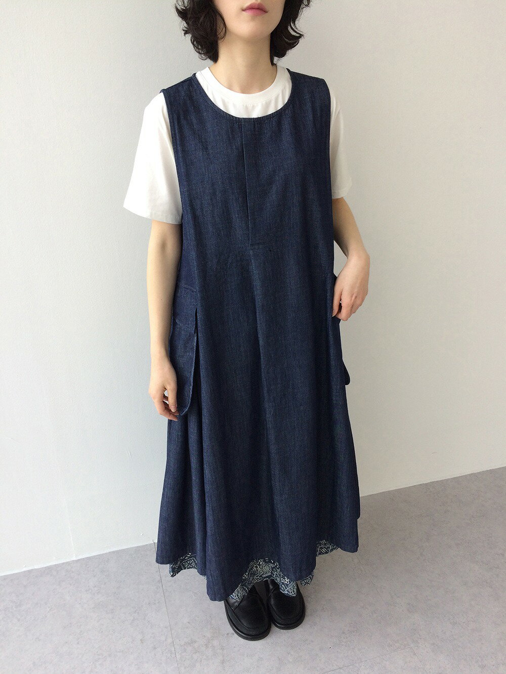 ノースリーブ 超気質 デニムワンピース【大きいサイズ レディース 秋冬 結婚式 きれいめ タイト フォーマル 大人 上品 チュニック one-..