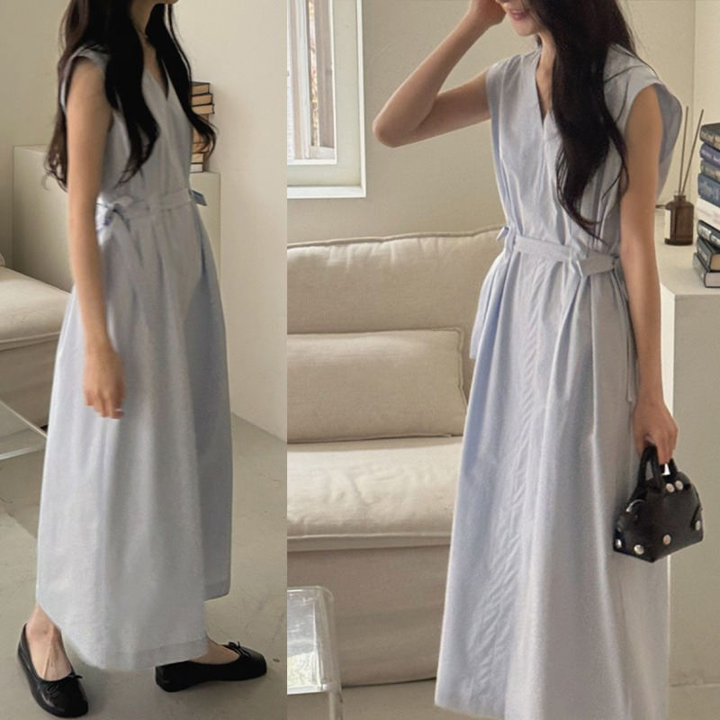 カジュアル系 気質 設計感 ノースリーブ ワンピース【大きいサイズ レディース 秋冬 結婚式 きれいめ タイト フォーマル 大人 上品 チュニック one-piece】(4)