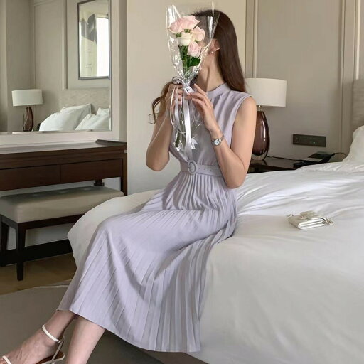 韓国系 カジュアル系 ノースリーブ ワンピース ベルト付き【大きいサイズ レディース 夏秋 結婚式 きれいめ タイト フォーマル 大人 上品 チュニック one-piece】 韓国系 カジュアル系 ノースリーブ ワンピース ベルト付き【大きいサイズ レディース 夏秋 結婚式 きれいめ タイト フォーマル 大人 上品 チュニック one-piece】