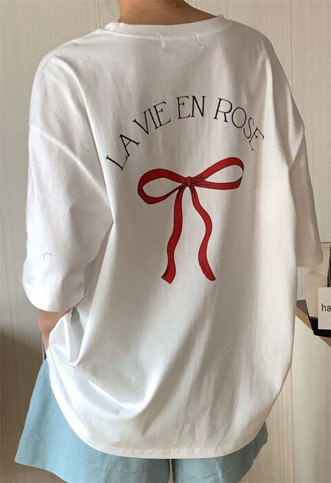 おしゃれ カジュアル Tシャツ【大きいサイズ レディース 秋冬 チュニック フォーマル オフィス ボウタイ シフォン シャツ インナー blouse】のサムネイル