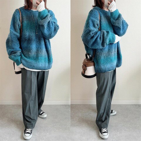 ニット セーター トップス カジュアル系【大きいサイズ レディース 夏秋 きれいめ 可愛い かわいい チュニック tops】