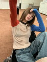 ニット セーター トップス カジュアル系 配色【大きいサイズ レディース 春夏 セール きれいめ 可愛い かわいい チュニック tops】