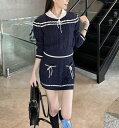 ニット+スカート セット人気 韓国系 カジュアル系【大きいサイズ レディース 夏秋 きれいめ 可愛い かわいい チュニック tops】(4)