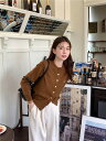 韓国風 気質 おしゃれ 人気 セーター コート【大きいサイズ レディース 平干し ニット ニットセーター vネック ドルマン カーディガン knit sweater】(4)