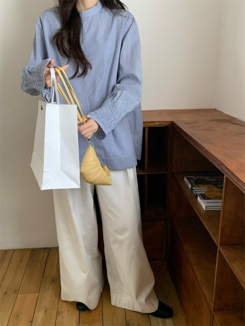 韓国風 気質 シャツ+ズボン セット【大きいサイズ レディース 無地 シャツ チュニック 秋冬 tシャツ ゆったり uv shirt】