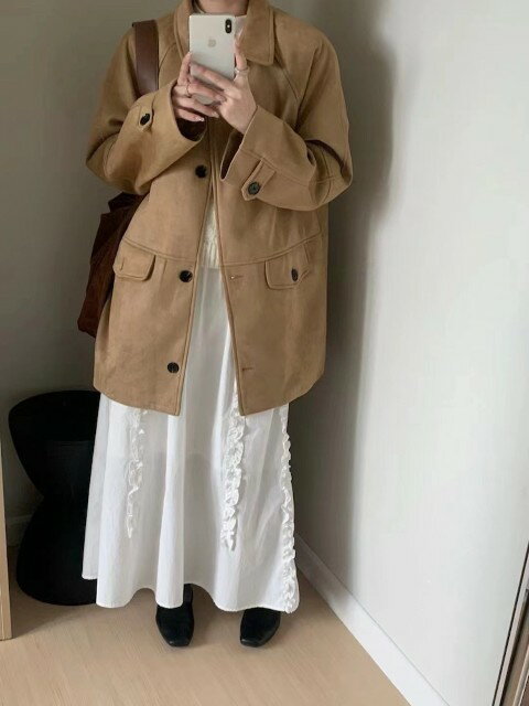 革ジャケット コート【大きいサイズ レディース ロング ジャケット アウター 上着 ハンガー ロング丈 春夏 coat】
