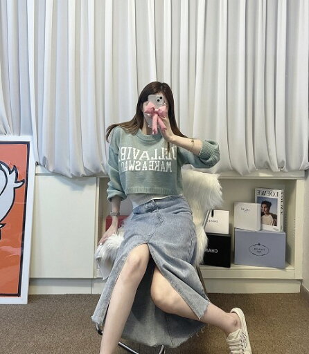 韓国風 デニム スカート ボトムス【大きいサイズ レディース 夏秋 フレア スウェット パンツ レギンス スカーチョ スキニー レギンス ミモレ丈 skirt】 韓国風 デニム スカート ボトムス【大きいサイズ レディース 夏秋 フレア スウェット パンツ レギンス スカーチョ スキニー レギンス ミモレ丈 skirt】