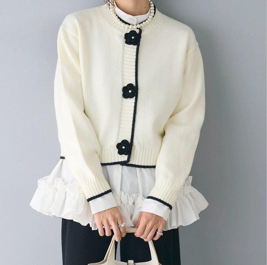 ニット カジュアル系 トップス カーディガン【大きいサイズ レディース 秋冬 きれいめ 可愛い かわいい チュニック tops】