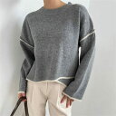 ニット カジュアル系 トップス セーター【大きいサイズ レディース 春夏 セール きれいめ 可愛い かわいい チュニック tops】
