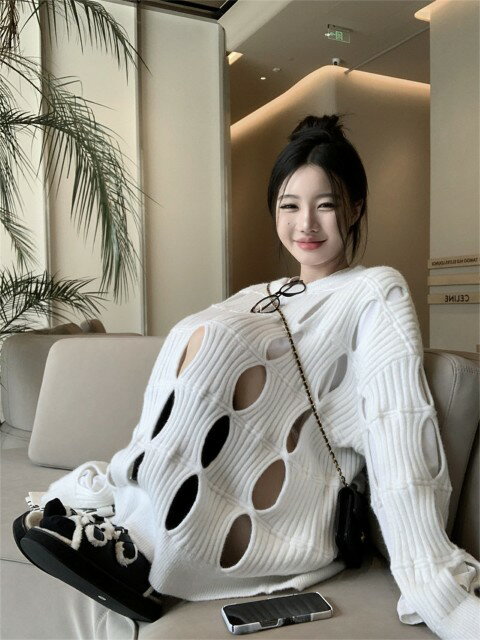 ニット カジュアル系 トップス セーター【大きいサイズ レディース 春夏 セール きれいめ 可愛い かわいい チュニック tops】