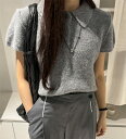 ニット カジュアル系 トップス 半袖セーター【大きいサイズ レディース 夏秋 きれいめ 可愛い かわいい チュニック tops】