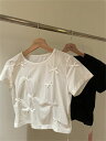 ファッション 気質 韓国風 リボン Tシャツ【大きいサイズ レディース 春夏 チュニック フォーマル オフィス ボウタイ シフォン シャツ インナー blouse】(4)