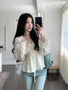 モフモフ暖かいレース 長袖トップス 胸元リボン かわいい【大きいサイズ レディース 夏秋 きれいめ 可愛い かわいい チュニック tops】