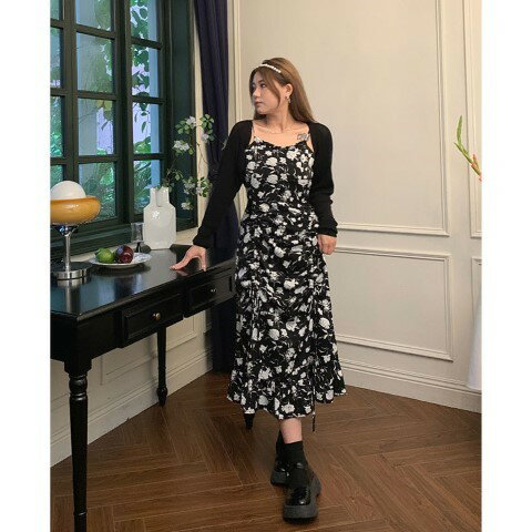 花柄キャミワンピースボレロ2set