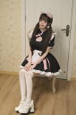 S~6L大きいサイズ コスプレ メイド服 クラシカル エプロン 胸谷 チャイナ風 コスプレ 6set【大きいサイズ レディース ロング 大人 セクシー 仮装 コスチューム ハロウィン 衣装 インスタ映え costume】