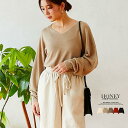 カシミヤタッチ天竺編Vネックトップス【大きいサイズ レディース 春夏 セール きれいめ 可愛い かわいい チュニック tops】