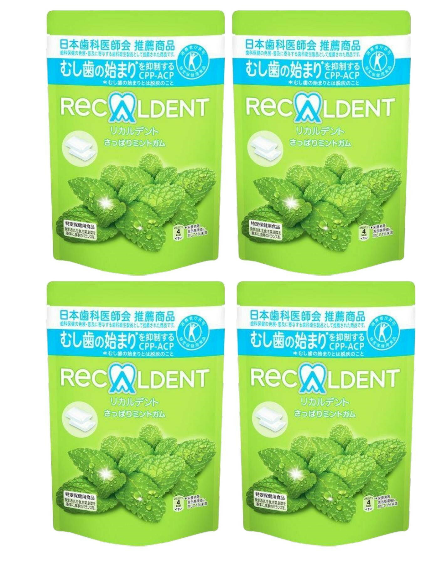 モンデリーズ リカルデント さっぱりミントガム スタンドパウチ 280g　4個セット　福岡第一倉庫のサムネイル