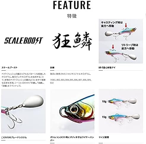ライズショットブレード 15g キョウリンブルP (3)