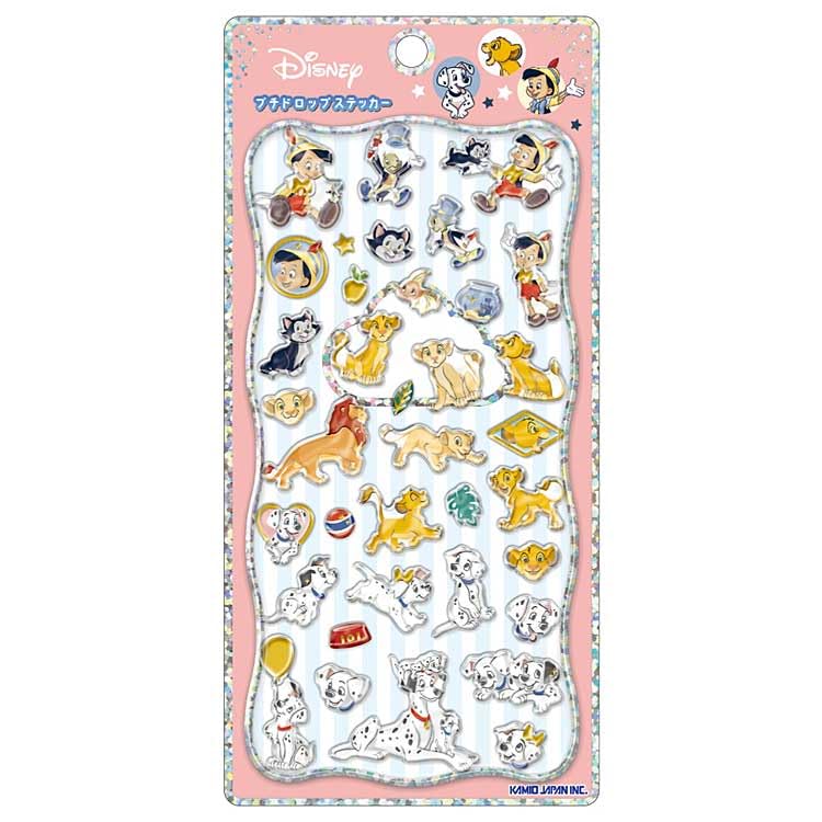 Rakuten - カミオジャパン ディズニークラシック2 プチドロップステッカー 070287 ピノキオ ライオンキング 101匹わんちゃん 広島倉庫