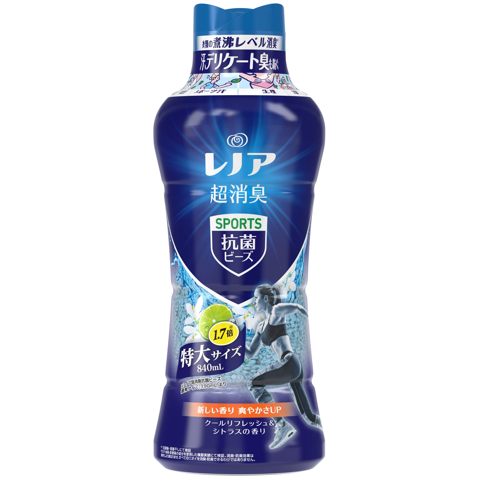 Rakuten - レノア超消臭抗菌ビーズ スポーツ クールリフレッシュ&シトラスの香り本体特大 840mL 東京南倉庫