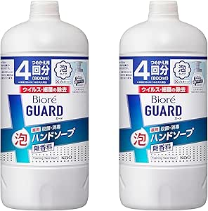 Rakuten - 2個セット ビオレu 【大容量】 ビオレガード薬用泡ハンドソープ 無香料 つめかえ用 800ml 兵庫東倉庫