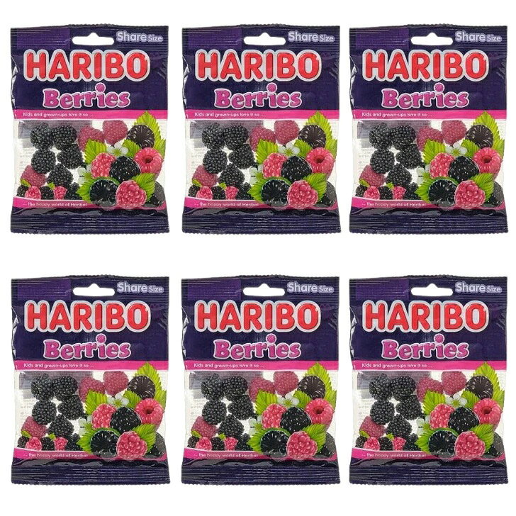 6袋まとめ売り ハリボー ベリーズ 80g 広島倉庫