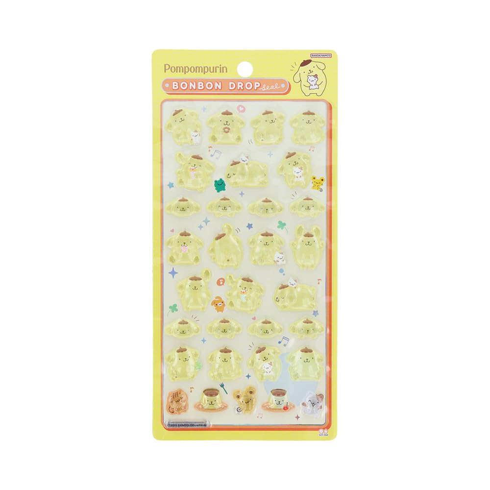 サンスター文具 サンリオキャラクター シール 立体 ボンボンドロップシール ポムポムプリン S8542813 ポムポムプリン　兵庫東倉庫